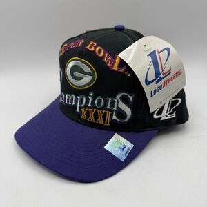 NWT Logo Athletic Super Bowl XXXI Champions Hat Green Bay Packers Vintage 97 NFL
